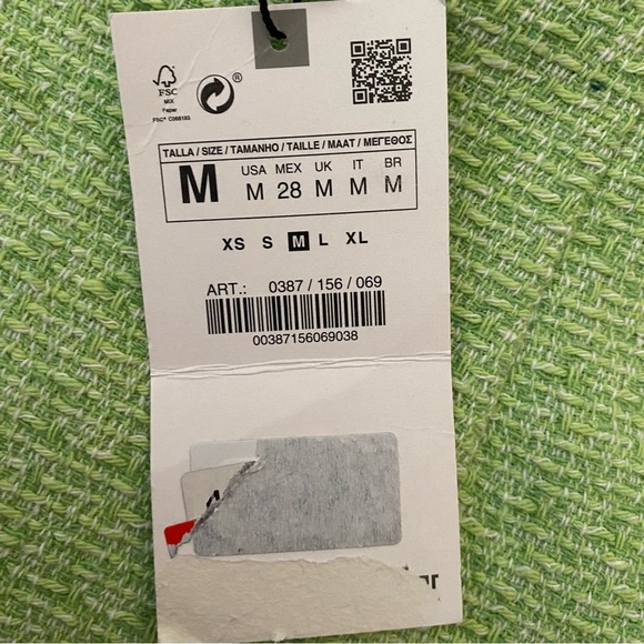 NWT! ZARA Elegant Green Tweed Skirt - Picture 6 of 9